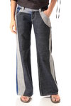 graphic cotton silk denim jeans - ISSEY MIYAKE
