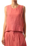 sleeveless round neck shirt - SHIRIN GUILD