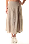abstract cuts flared linen skirt - HOMMA