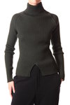 high neck rib sweater - COMING SOON