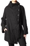 bark high neck coat - SHU MORIYAMA