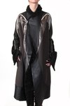 graphic shearling and cloth coat - RICK OWENS