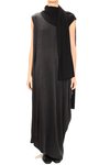 long silk and jersey dress - YOHJI YAMAMOTO