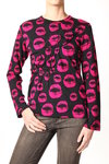 embroidered lips wool t-shirt - COMME DES GARÇONS