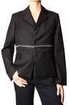pinstriped orizzontal zip jacket - COMME des GARÇONS - COMME des GARÇONS