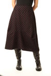 printed polka dot asymmetric skirt - HOMMA