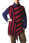 stripes shawl-poncho - HOMMA