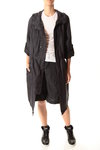 linen and silk hoody coat - COMING SOON