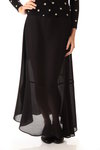 long cotton silk voile skirt - YOHJI YAMAMOTO