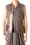 stitch armour leather vest - GUSTAVO LINS