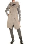 crater neck double-breasted coat - GUSTAVO LINS