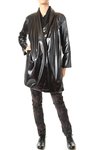 shawl collar draped line chinese lake effetct coat - ISSEY MIYAKE