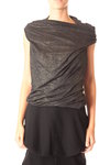 sleeveless diagonal drape golden jersey t-shirt - JUNYA WATANABE