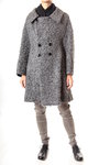 double-breasted big coat - mohair ring - LIMI FEU