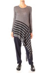 asymmetric left - w border t-cloth - LIMI FEU