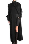 draped collar long overcoat - YOHJI YAMAMOTO