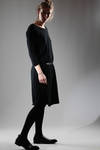 open collar asymmetric cashmere dress - OYUNA