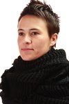 cm. 100 x 280 cotton, wool and silk ring scarf - TRAITS