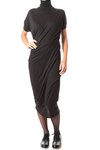 short sleeves high neck large tube dress - RICK OWENS LILIES