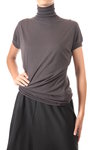 high collar short sleeves t-shirt - RICK OWENS LILIES