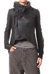 sheepskin lateral points turtleneck double-breasted heavy jacket - RICK OWENS