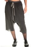 short coulisse wool gauze trousers - RICK OWENS