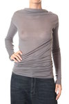large draped collar wool light jersey - RICK OWENS