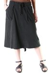 two pockets back crossed cotton skirt - COMING SOON