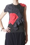 asymmetric patch different polka dots t-shirt - COMME DES GARÇONS