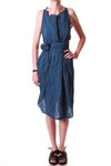 sleeveless linen dress with belt - DANIELA GREGIS