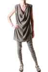 sleeveless draped silk tunic - DUSAN