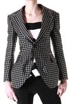 tigh-fitting checked jacket with hole on back - JUNYA WATANABE