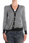 dog-tooth and prince of wales asymmetric cardigan - JUNYA WATANABE