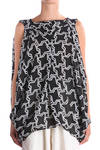 sleeveless draped printed georgette tunic - JUNYA WATANABE