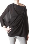 all asymmetric draped georgette tunic - JUNYA WATANABE