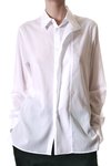 lateral panel on classic cotton popeline shirt - YOHJI YAMAMOTO