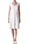 round neck lace and plain cotton dress - VOLGA VOLGA
