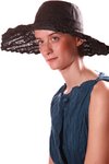 elipsoidal pleated brim hat - NAFI