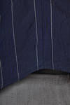 top corto in crêpe di lino e cotone a righe sottili verticali - MARC LE BIHAN 