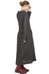 wide longuette dress in virgin wool tartan - ALBUM DI FAMIGLIA 