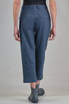 pantalone morbido, in tela tipo jeans lavato di cotone, canapa ed elastan - AEQUAMENTE 
