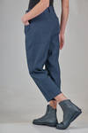 relaxed trousers in jeans-like washed cotton, hemp and elastane - AEQUAMENTE 