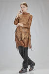 knee-length tunic in merino wool and silk nuno-felt - AGOSTINA ZWILLING 