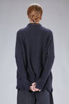 wide hip-length sweater in mohair and silk knit - DANIELA GREGIS 