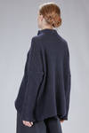 wide hip-length sweater in mohair and silk knit - DANIELA GREGIS 