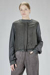 giacca-camicia al fianco in garza lavata di lana e cachemire e in tela lavata di lana e cachemire - ATELIER SUPPAN 