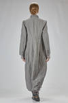 cappotto lungo e ampio in chevron lavato di lana, cotone e metallo - MARC LE BIHAN 