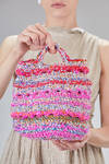 Small multicolor linen and cotton crochet bag - DANIELA GREGIS 