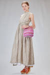 borsa piccola di lino e cotone multicolor lavorata ad uncinetto - DANIELA GREGIS 
