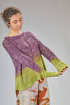 maglia svasata in seta lavorata a ferri - F-CASHMERE by FISSORE 